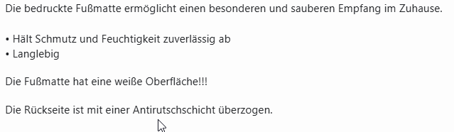 Fußmatte