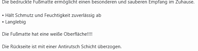 Fußmatte