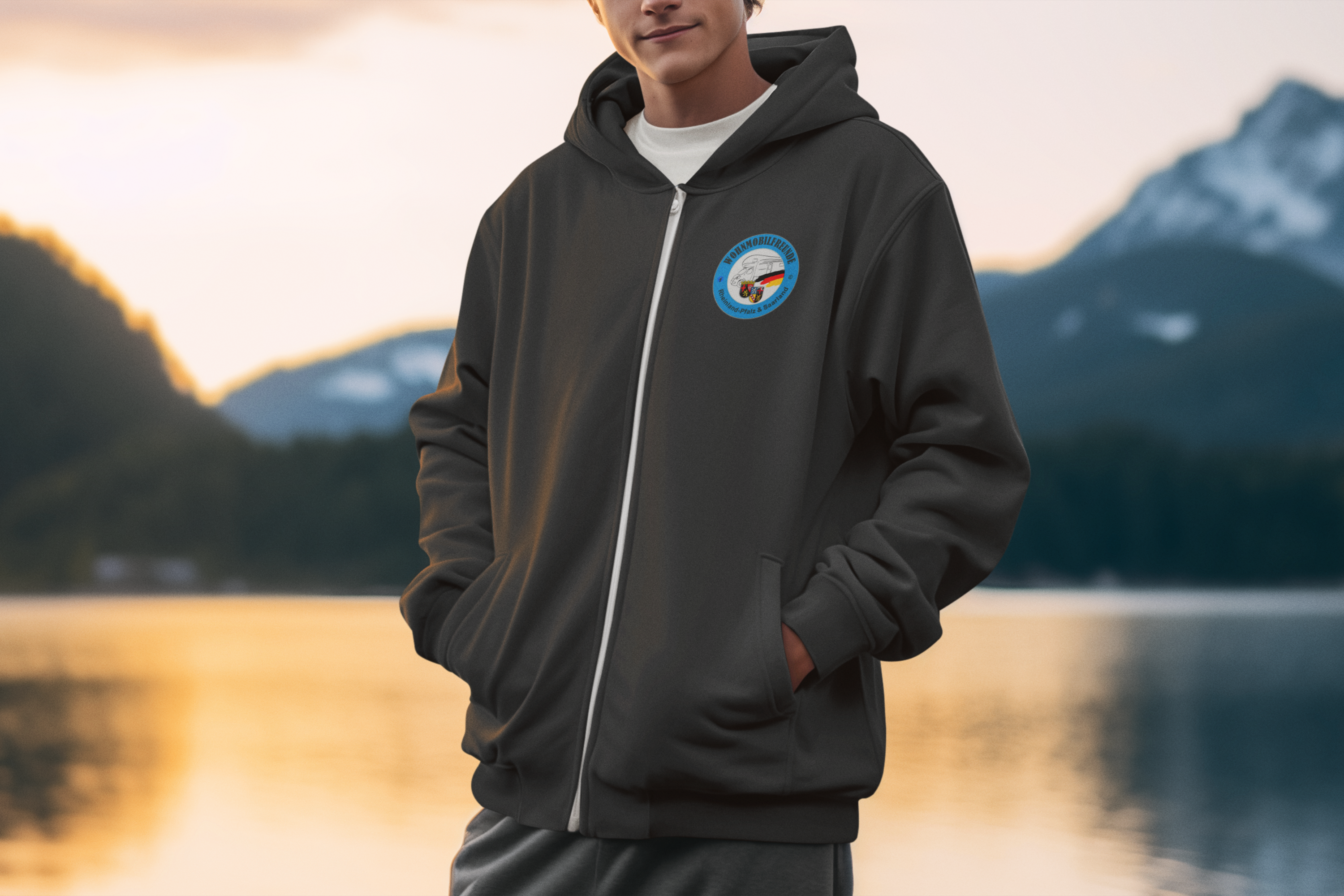 Hoodie-Jacke Wohnmobilfreunde Rheinland-Pfalz u. Saarland
